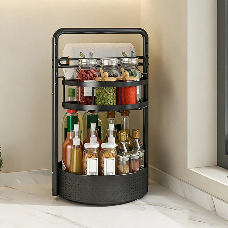 Rotatable kitchen shelf with 360° rotation