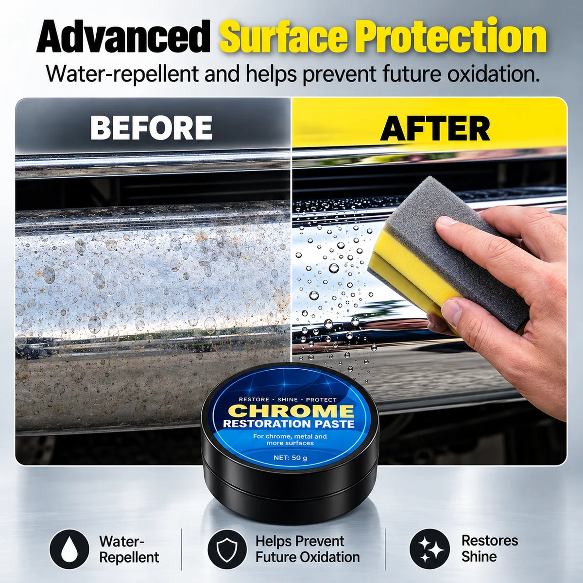 Chrome Repair Paste with Sponge 50g
