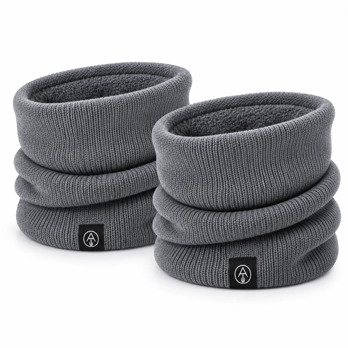 Double-layer knitted neck warmer (2-pack)