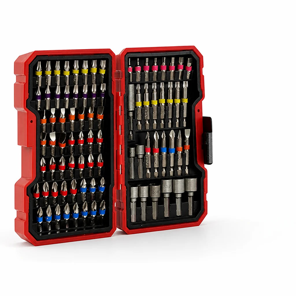Durable S2 Steel and Color-Coded Screwdriver Bit Set (83-Piece)