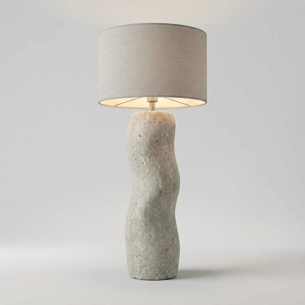 Organic Stone-Look Table Lamp