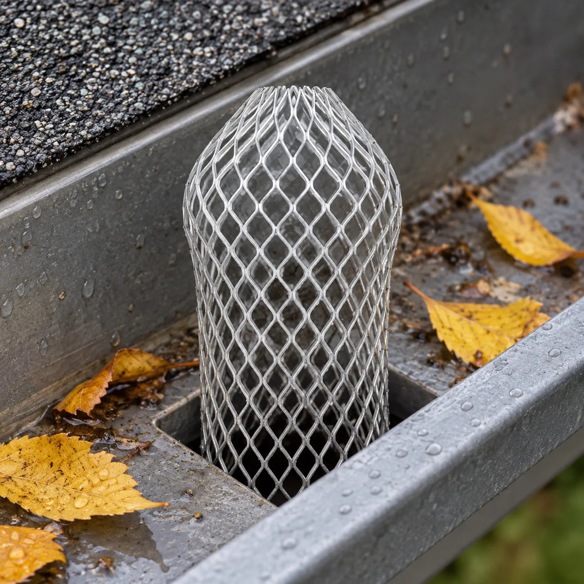 Corrosion-Resistant Aluminum Grid Rain Cover (10×17 cm)