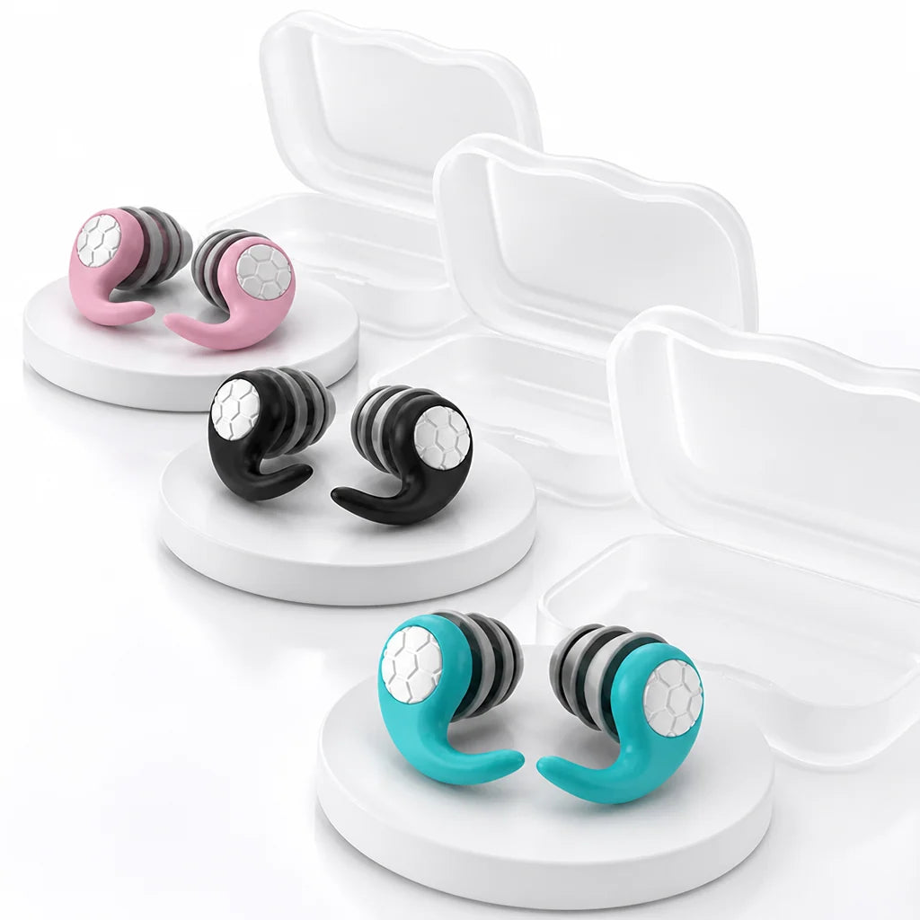 Earplugs Reusable Silicone Noise Reduction