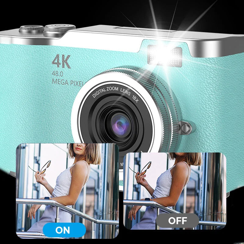 4K Digital Camera Flip Screen Autofocus