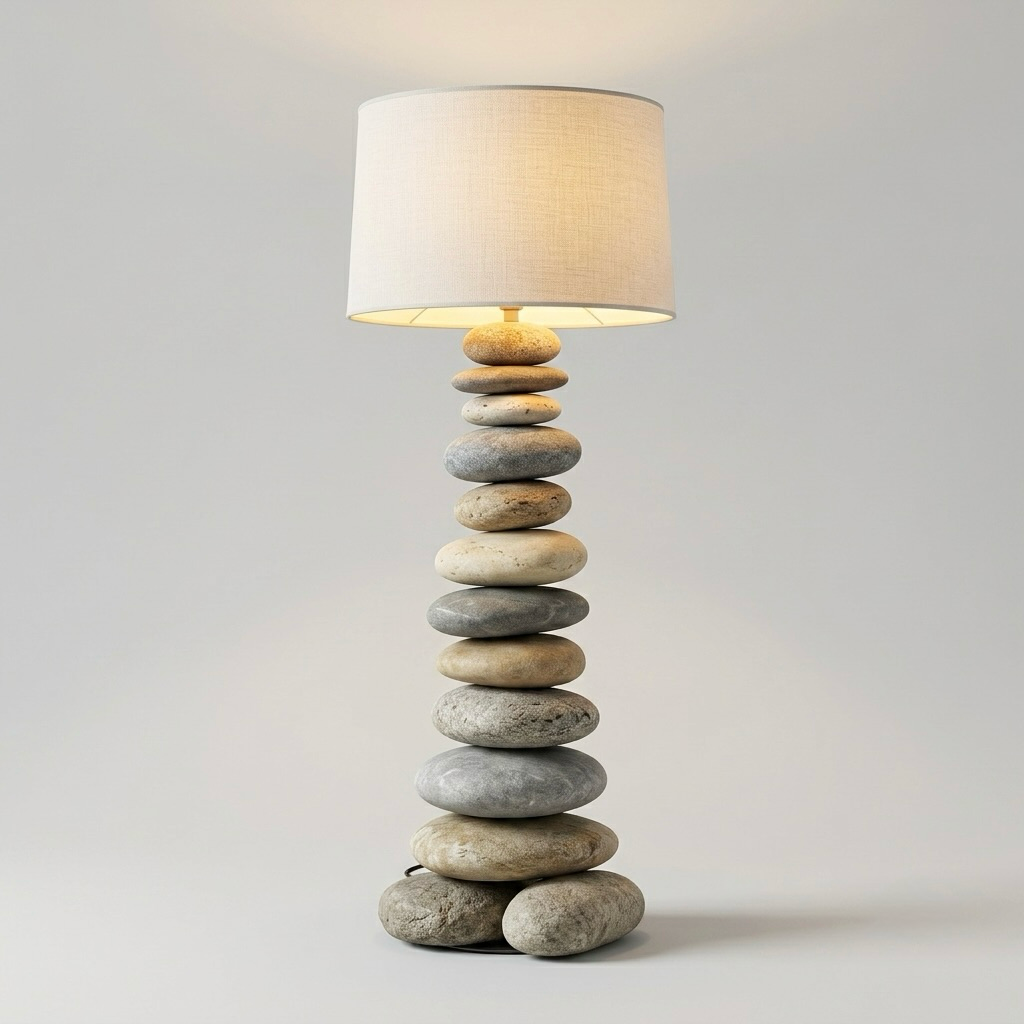 Stacked Stone Zen Floor Lamp