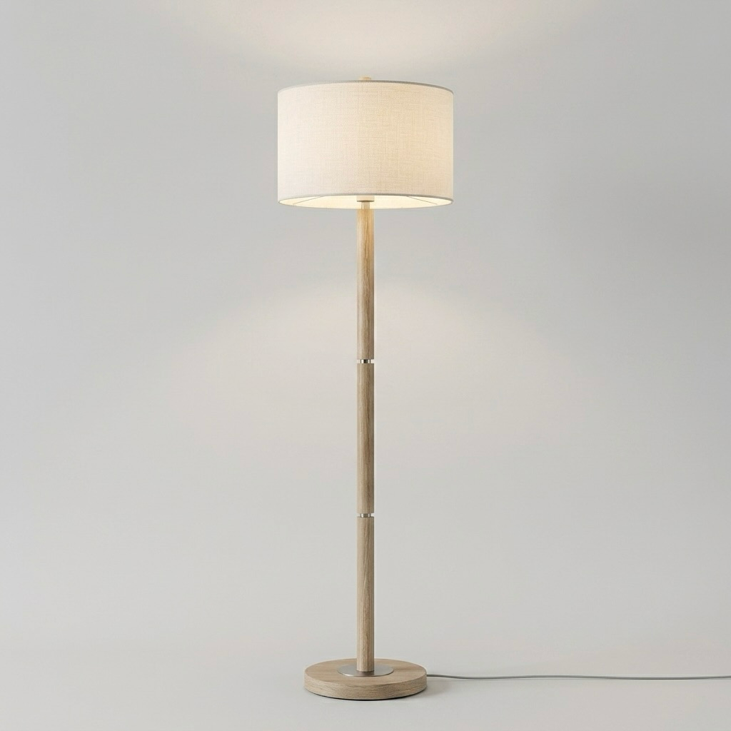 Scandinavian Oak Floor Lamp