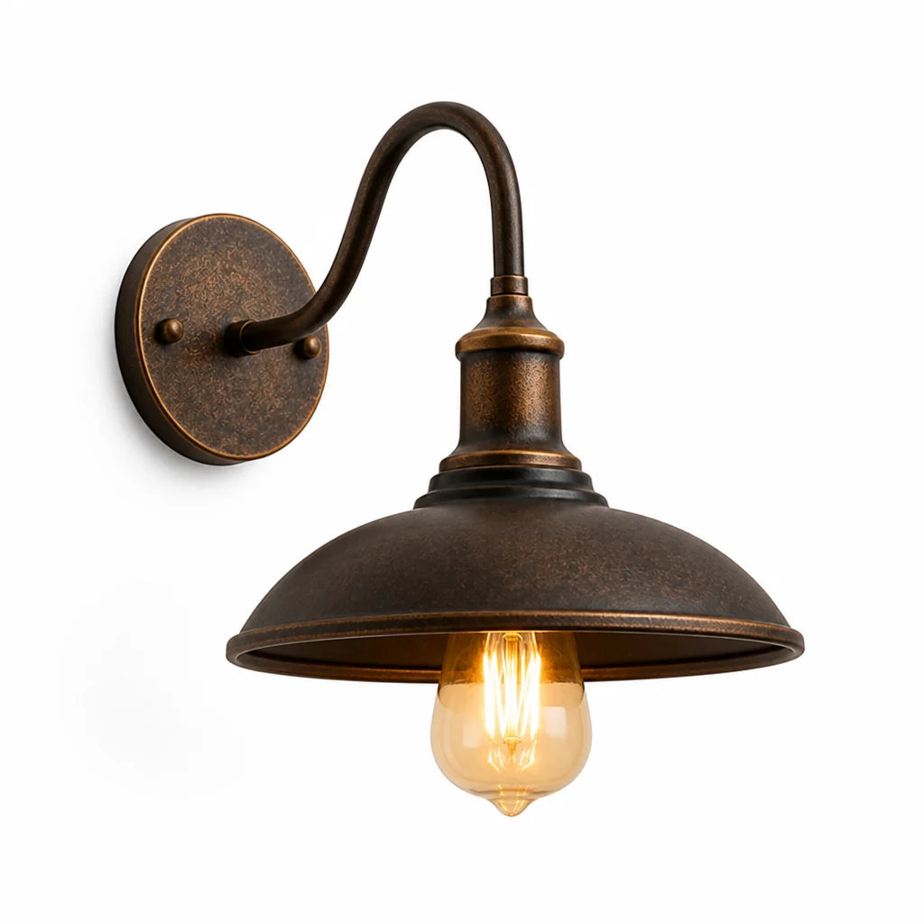 Warm Light Vintage Bronze Outdoor Wall Lamp