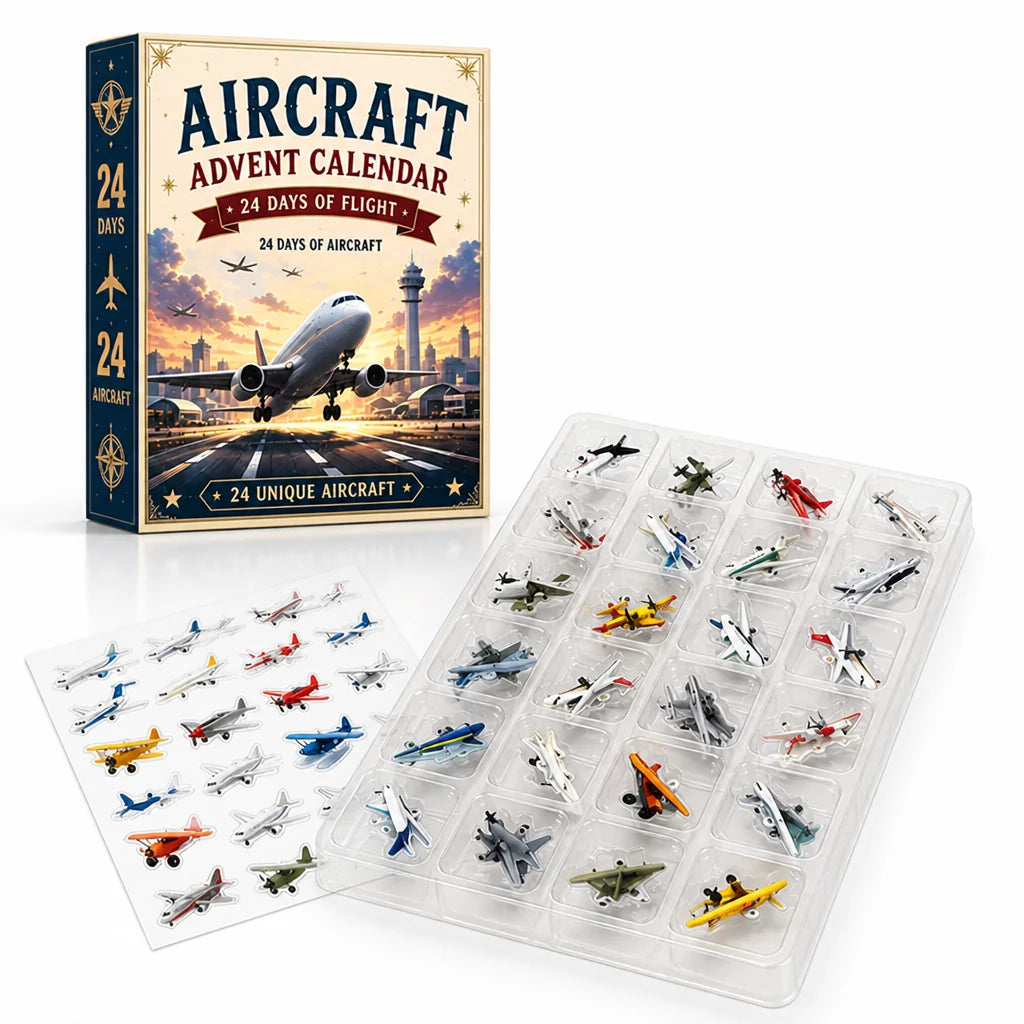 Multicolor Acrylic Airplane Advent Calendar (2D Design)