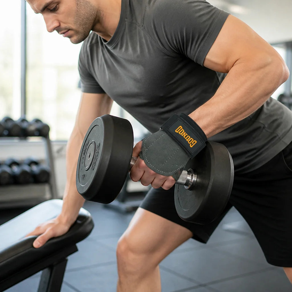High-Quality Cowhide Leather Gloves for Weightlifting, Blister Resistant