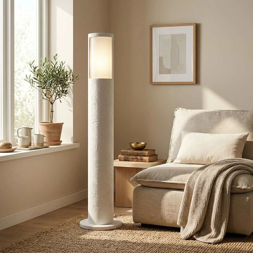 Textured Column Floor Lamp