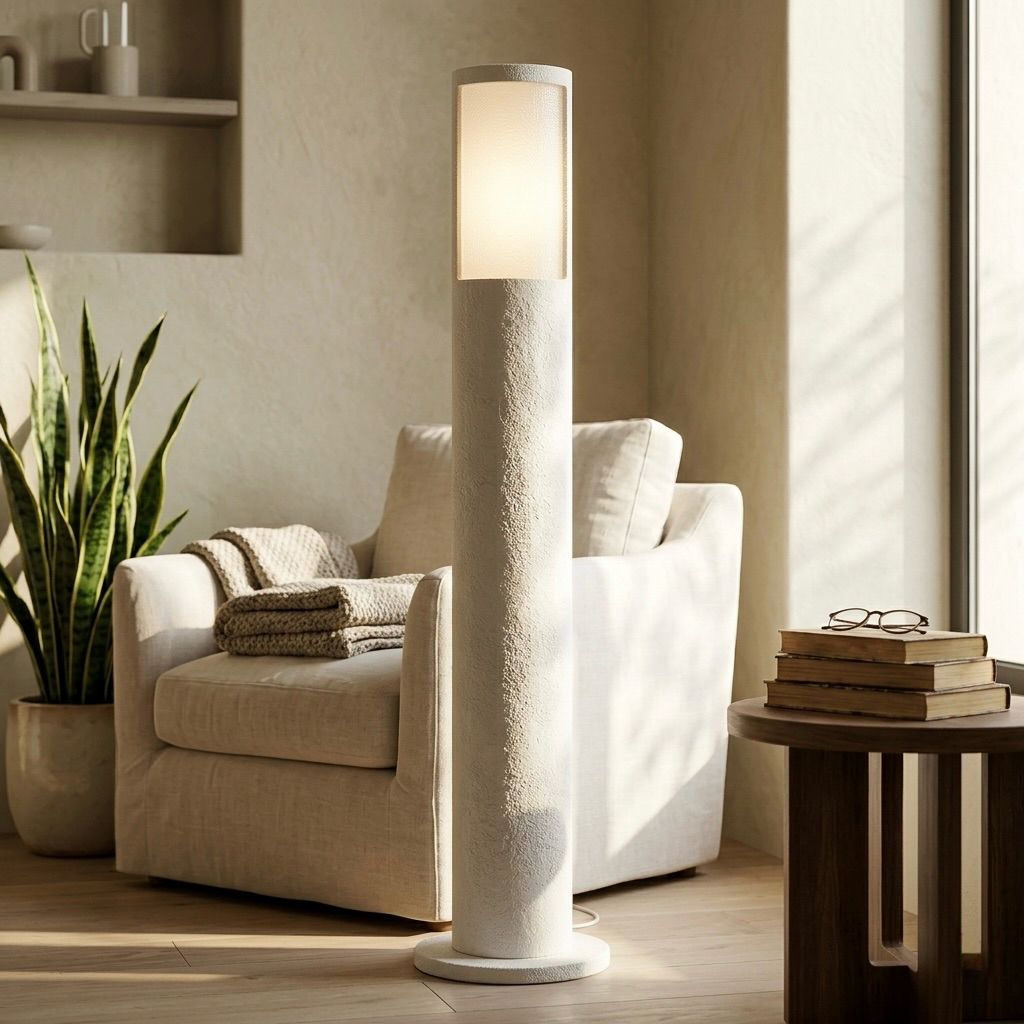 Textured Column Floor Lamp