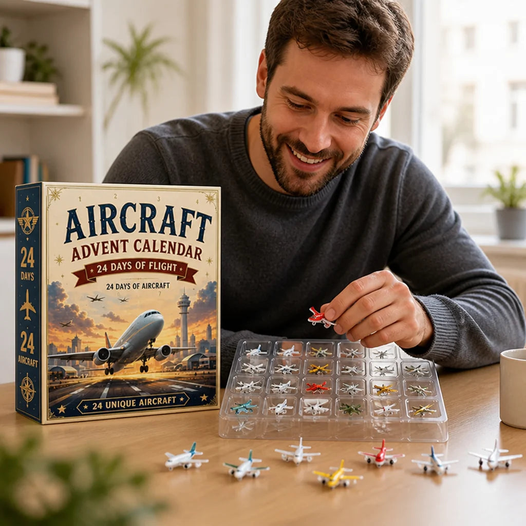 Multicolor Acrylic Airplane Advent Calendar (2D Design)