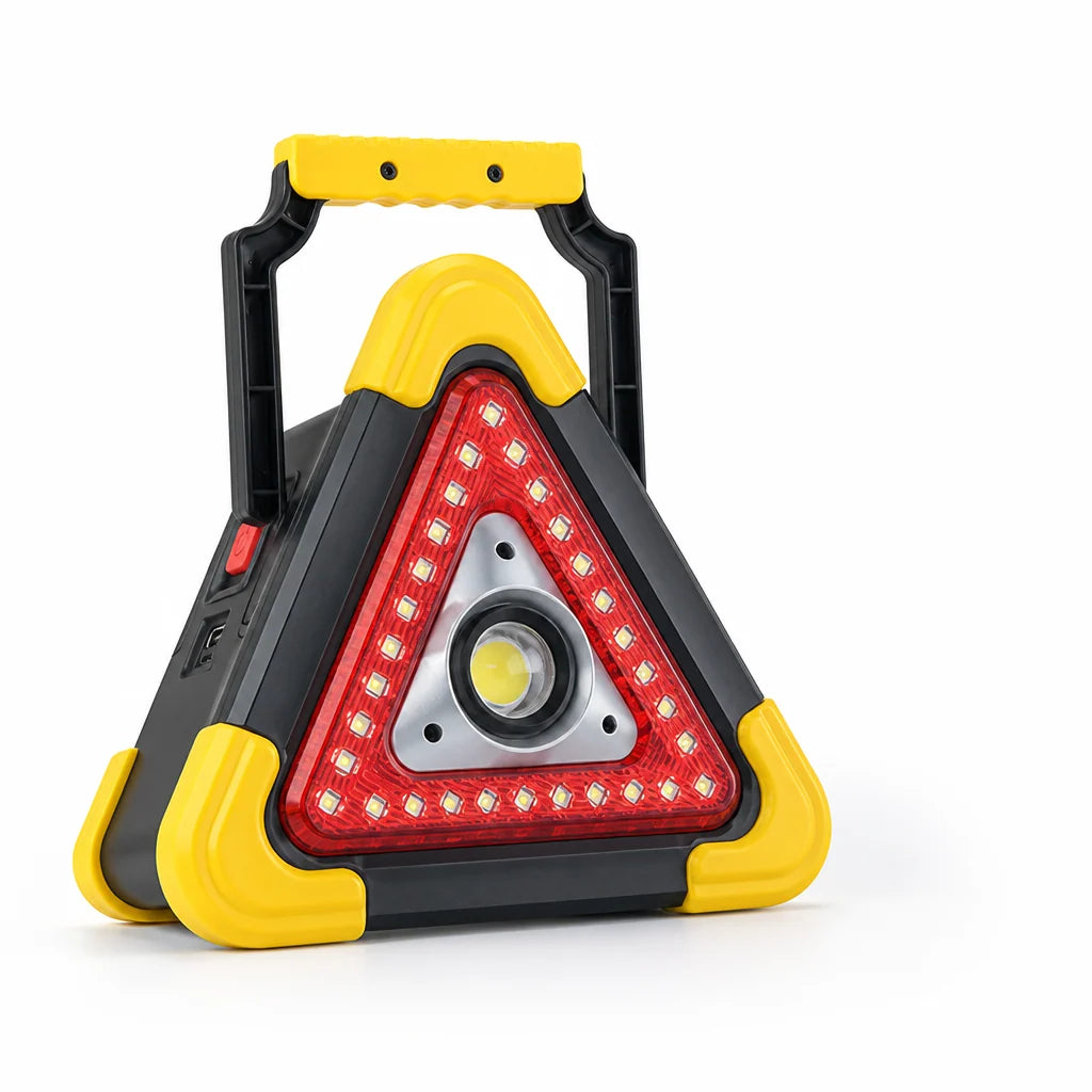 Emergency Triangle Light Solar USB Rechargeable (1200mAh)