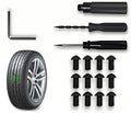 Tire Repair Kit with 12 Mushroom Plugs