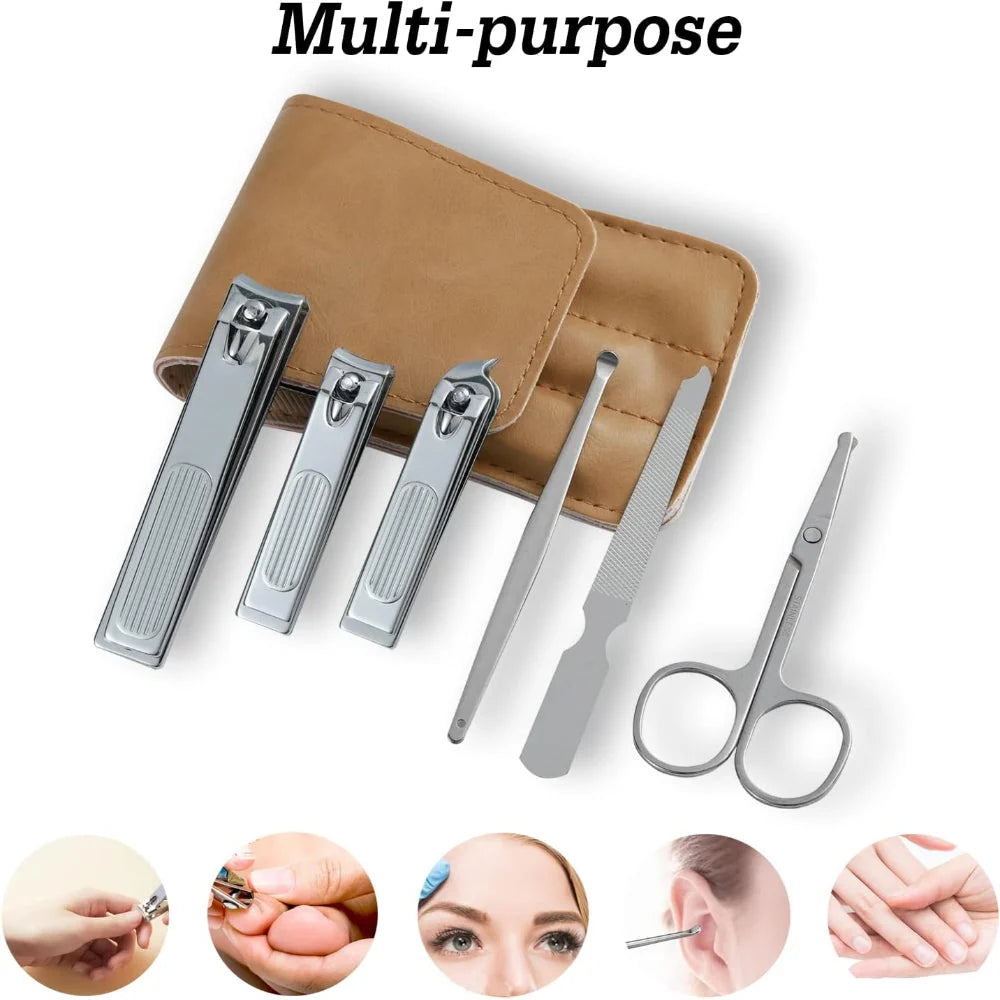 6-piece Stainless Steel Nail Clipper Set