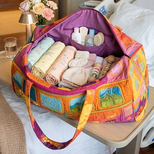 FloraVoyage Quilted Flower Travel Bag C3.1