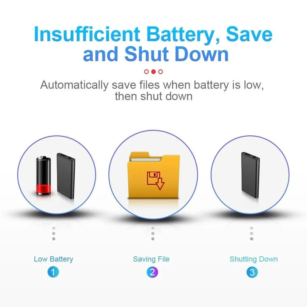 VoiceNote Mini Dictation Device with Voice Activation