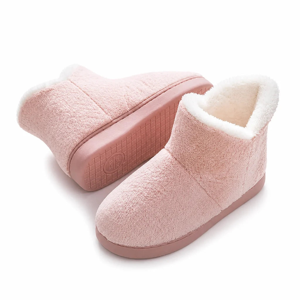 Soft Fleece-Lined Anti-Slip Slippers (Large Sizes)