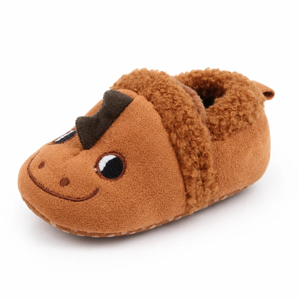 Soft, fluffy, and flexible non-slip baby booties (machine washable)