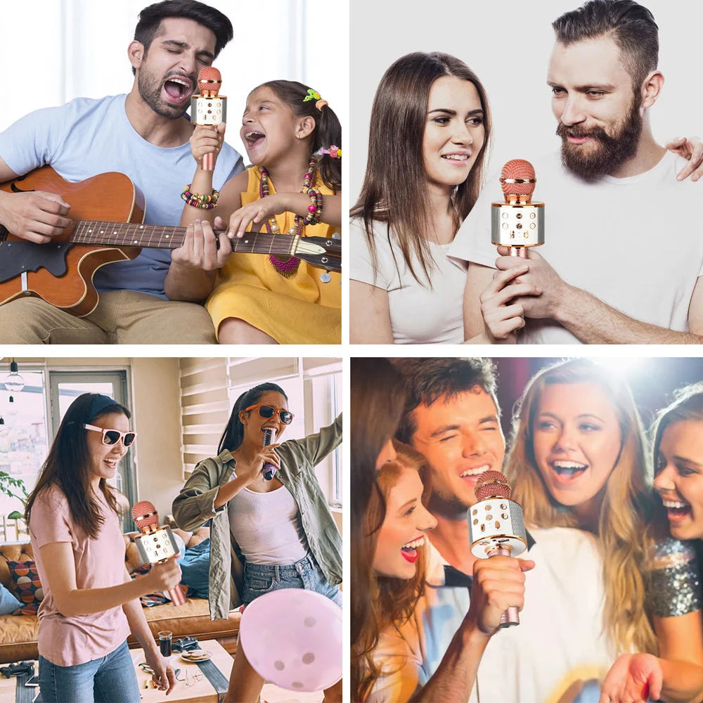 Karaoke Microphone Bluetooth Speaker & Rechargeable 1500mAh Battery
