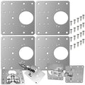 Hinge Plate Repair Set 4-piece Stainless Steel