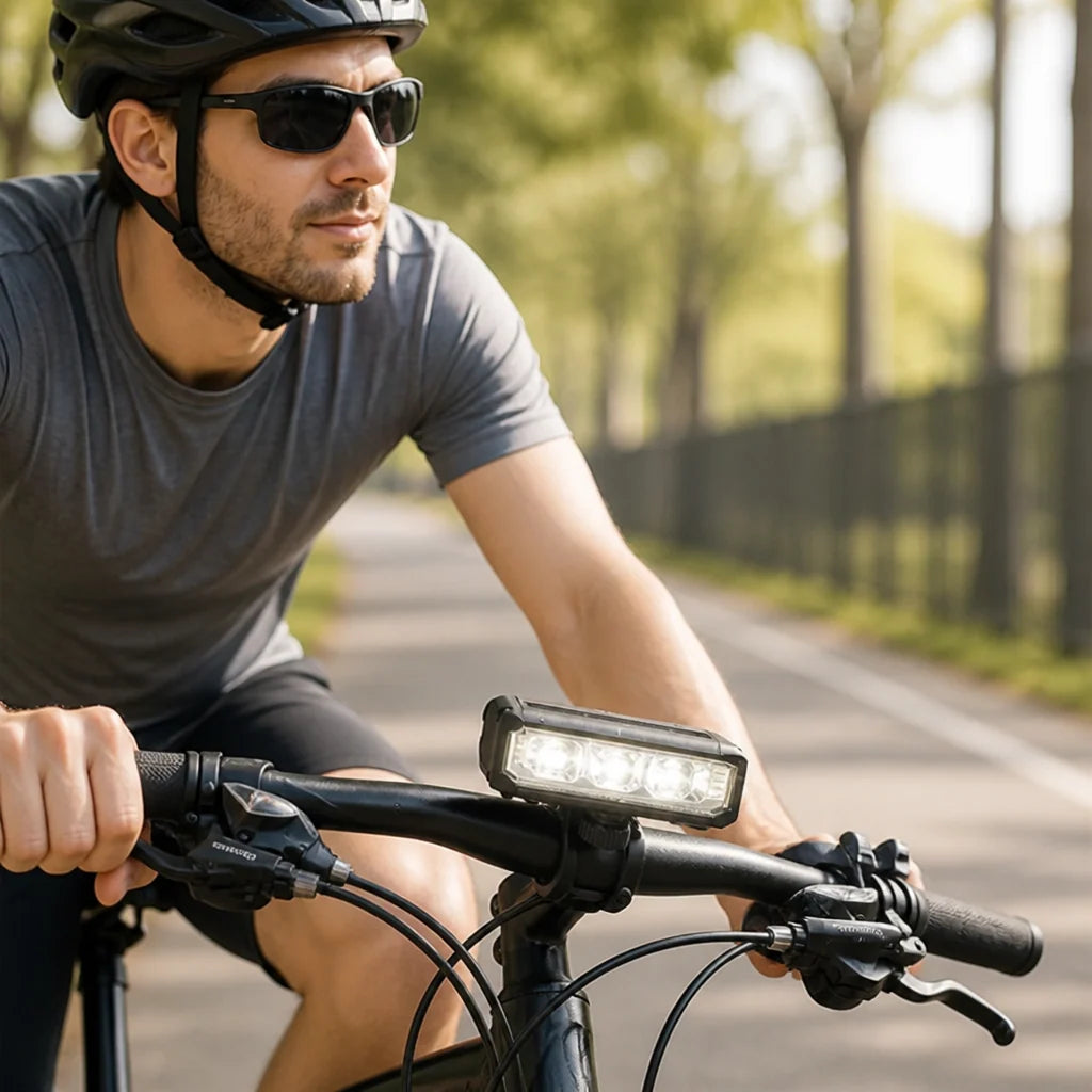 Bicycle Headlight USB-C Rechargeable LED 1700 Lumen Wide Beam