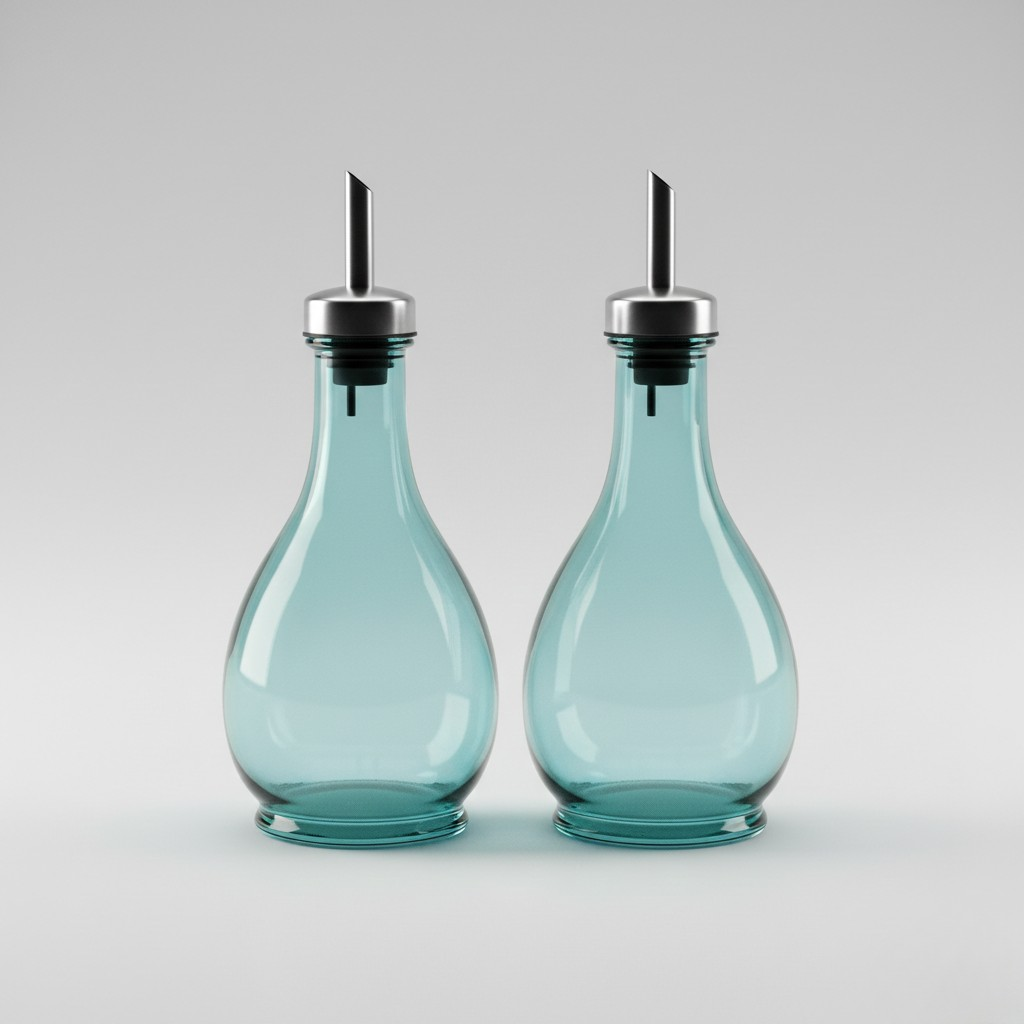 Glass Oil & Vinegar Cruet Set