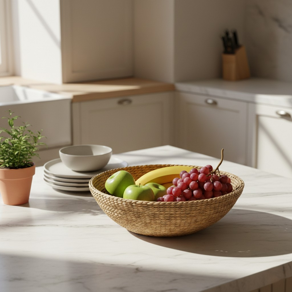 Handwoven Seagrass Fruit Bowl