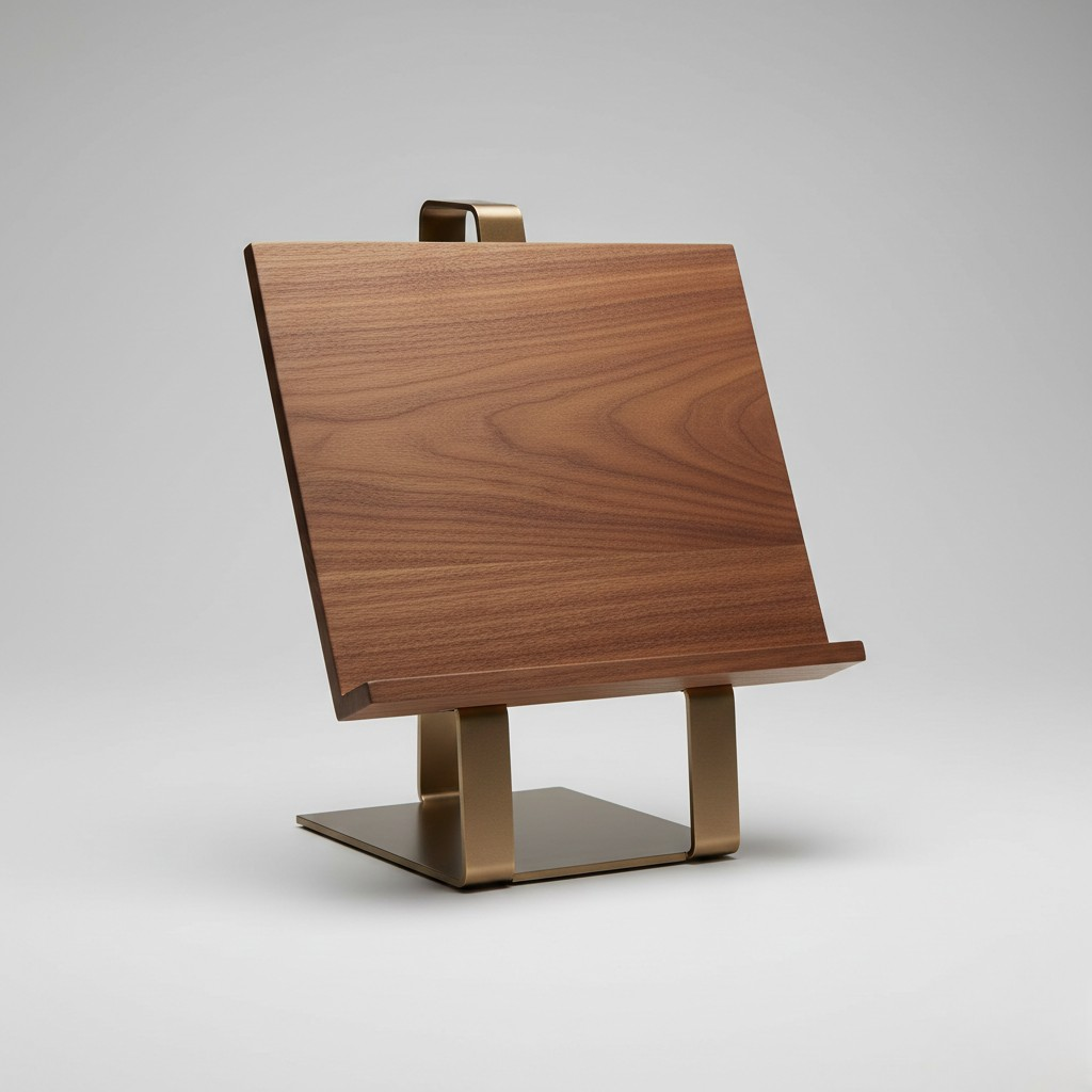 Wooden Cookbook & Tablet Stand