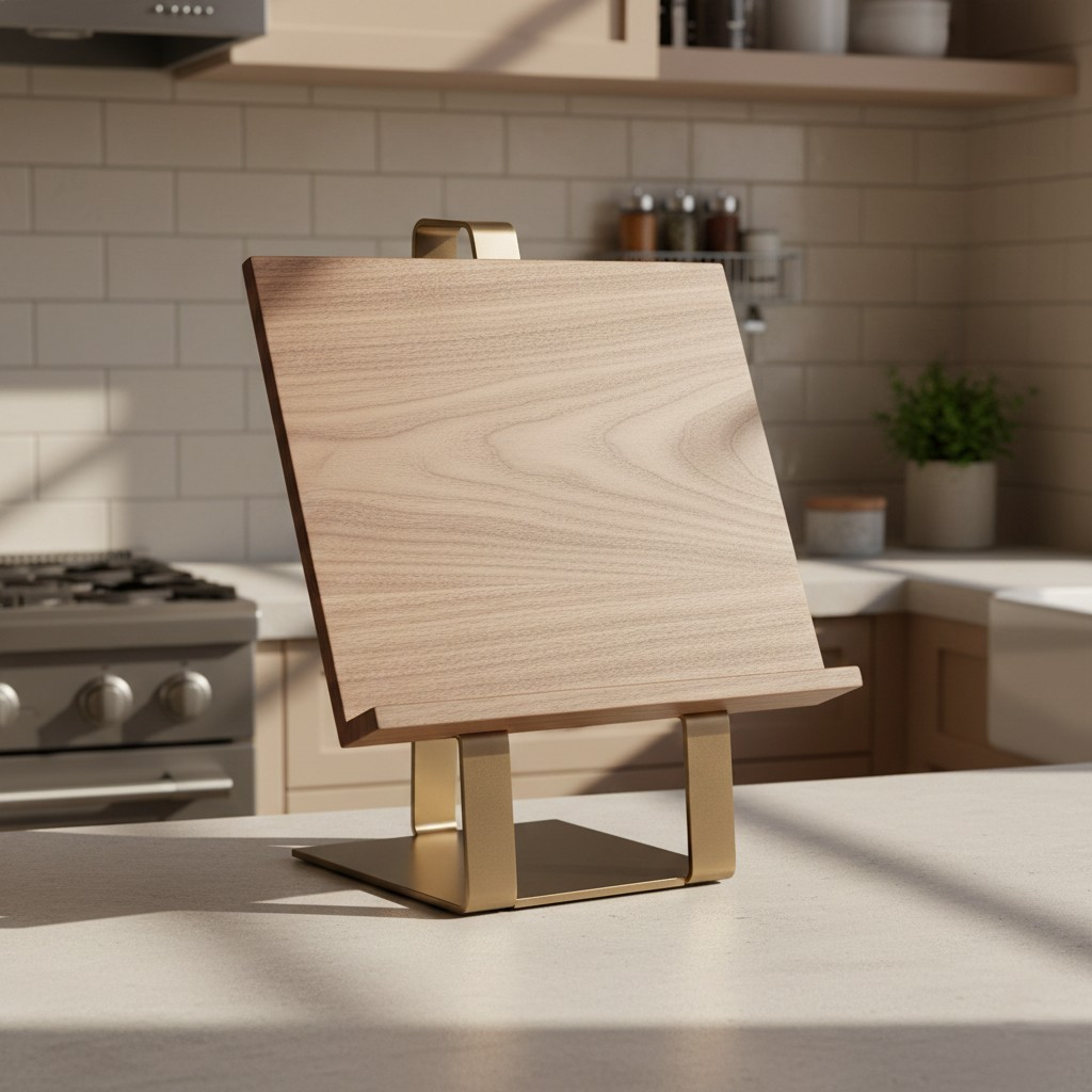 Wooden Cookbook & Tablet Stand