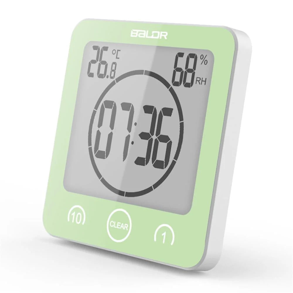 Waterproof shower clock for the bathroom