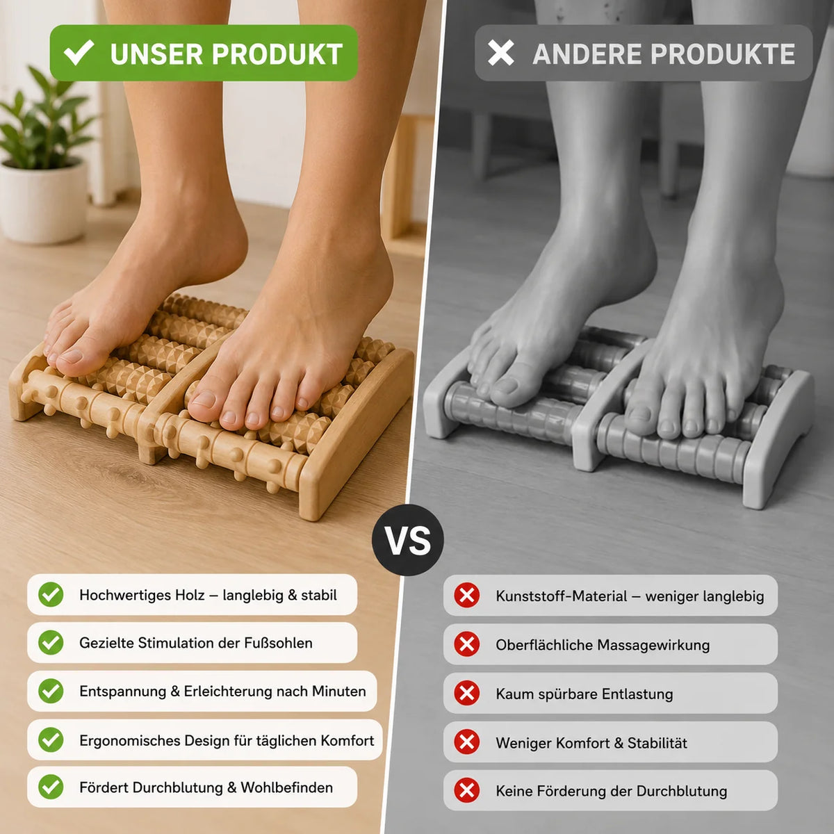 Foot Massage Board Made of Wood – Reflexology Massage