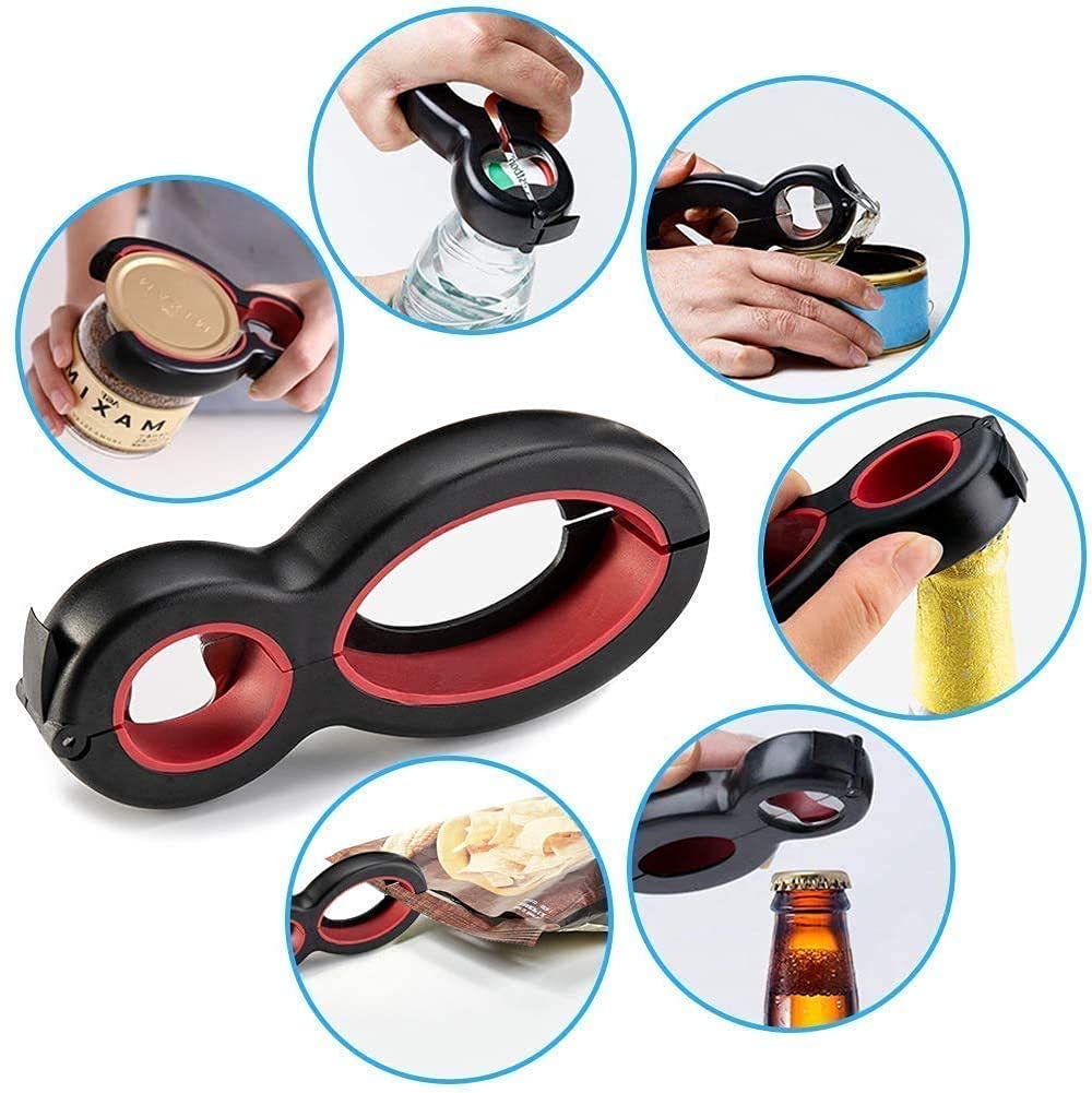 6-in-1 Kitchen Opener for Bottles & Jars