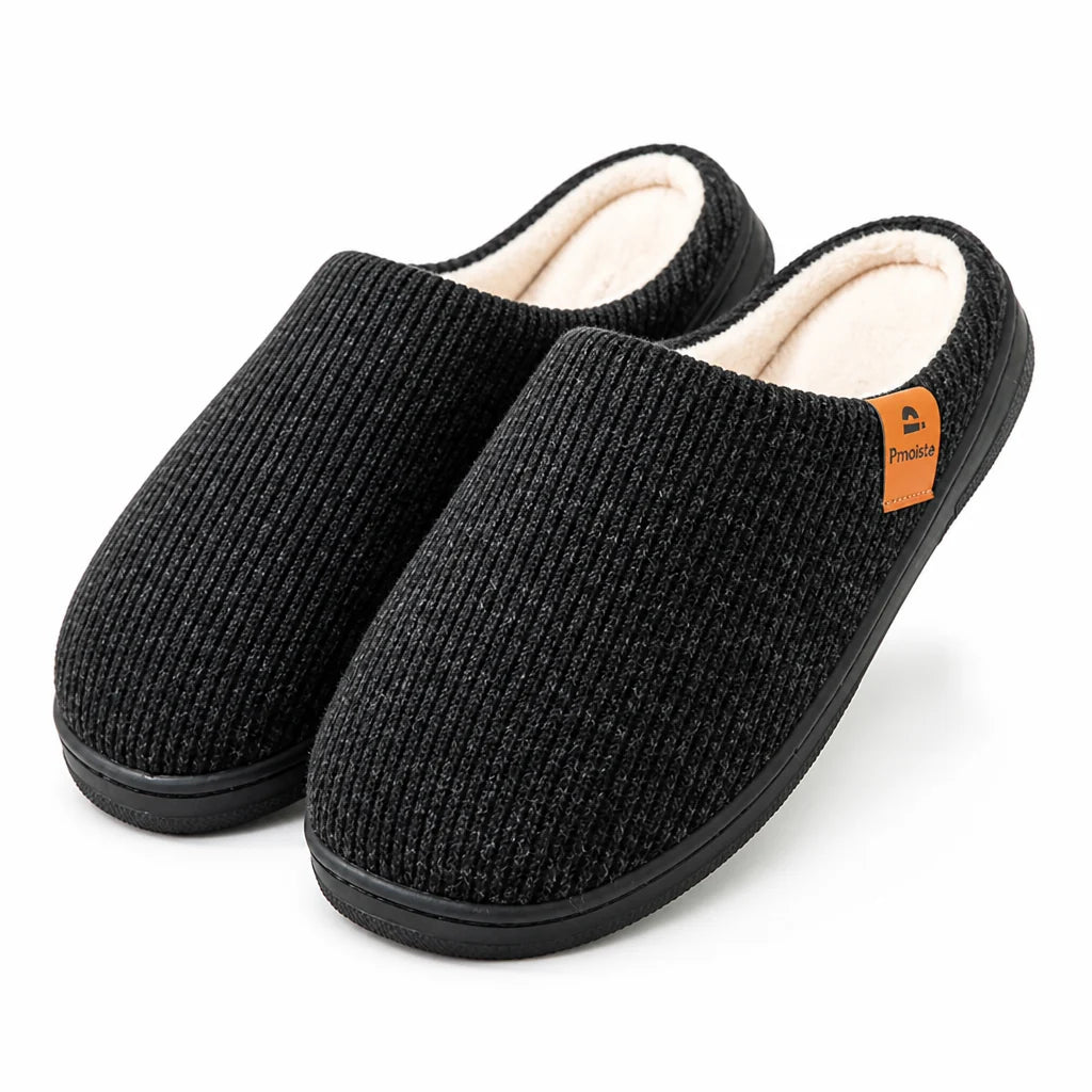 Knit shoes with memory foam and non-slip sole for men