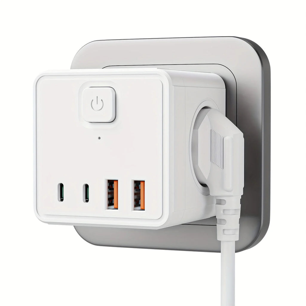 7-in-1 Wall Socket EU with USB & USB-C