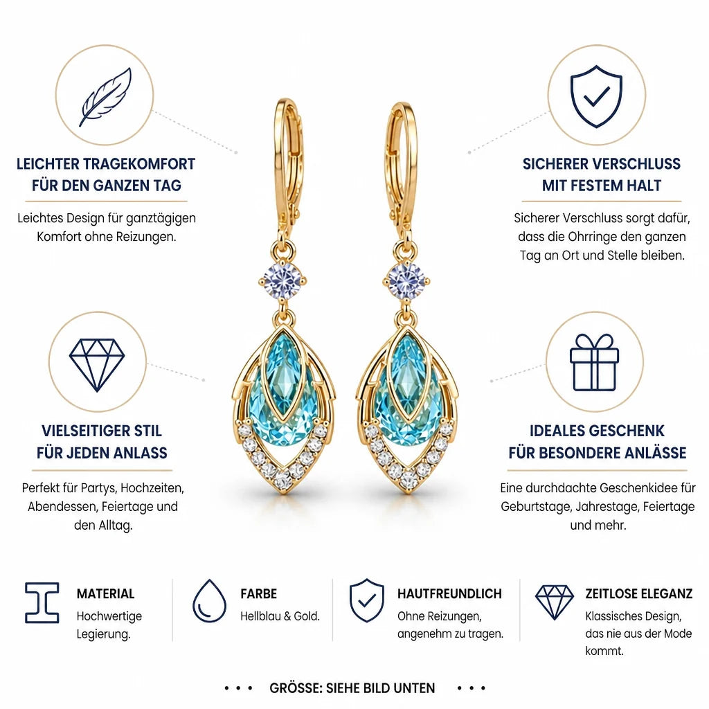 Light Alloy Hoops (Light Blue & Gold)