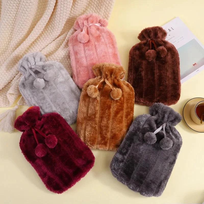 Hot Water Bottle with Plush Cover 2 Liters