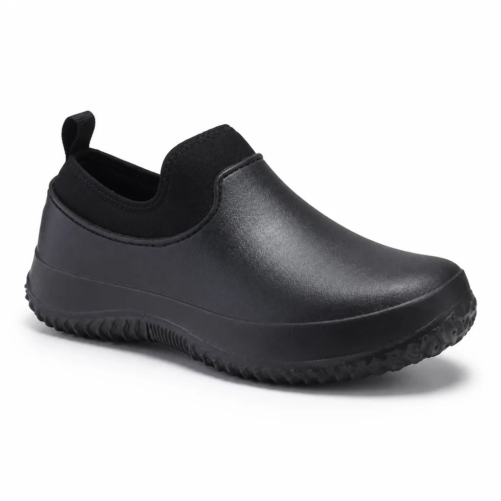 Waterproof and Slip-Resistant Slip-On Work Shoes (Deep Tread Sole)