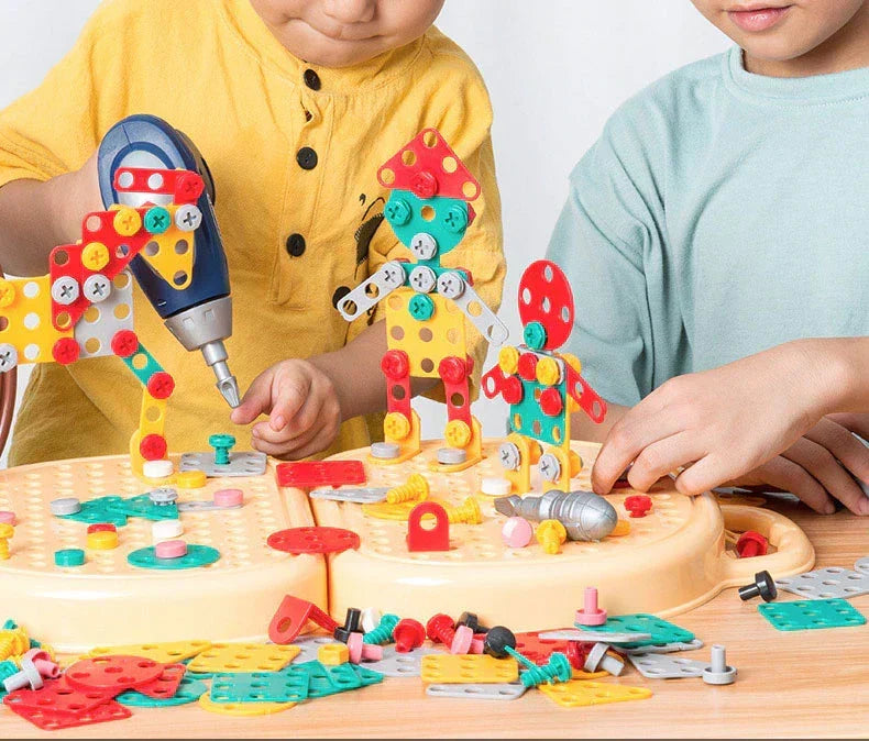Electric Building Kit 203-Piece Working Toy Drill