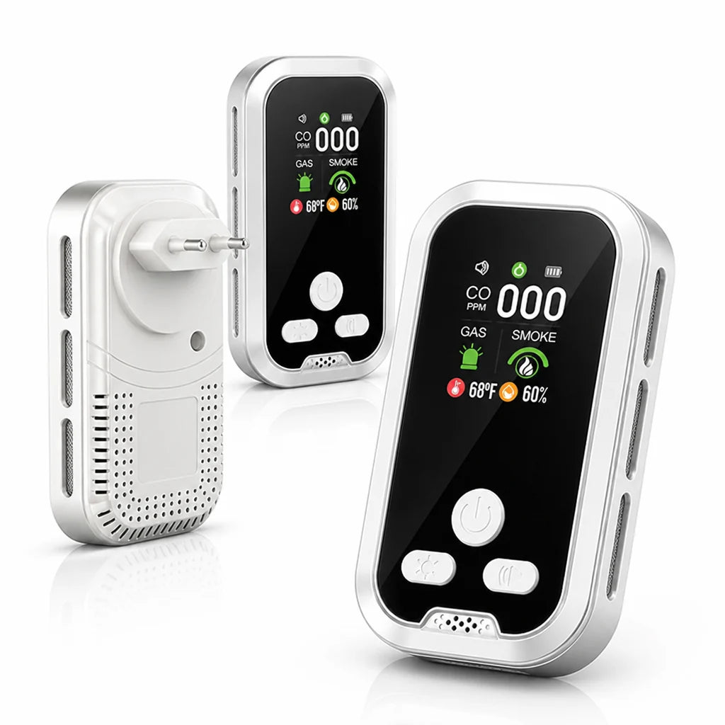 All-in-One Rechargeable CO, Gas, and Smoke Detector