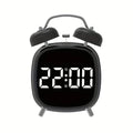 Digital alarm clock with classic double bells