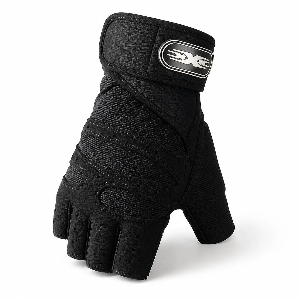 Breathable Padded Palm and Wrist-Supporting Weightlifting Gloves