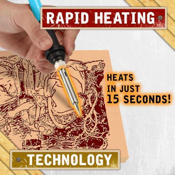 Wood Burning Kit Adjustable Temperature Control 28 Interchangeable Tips