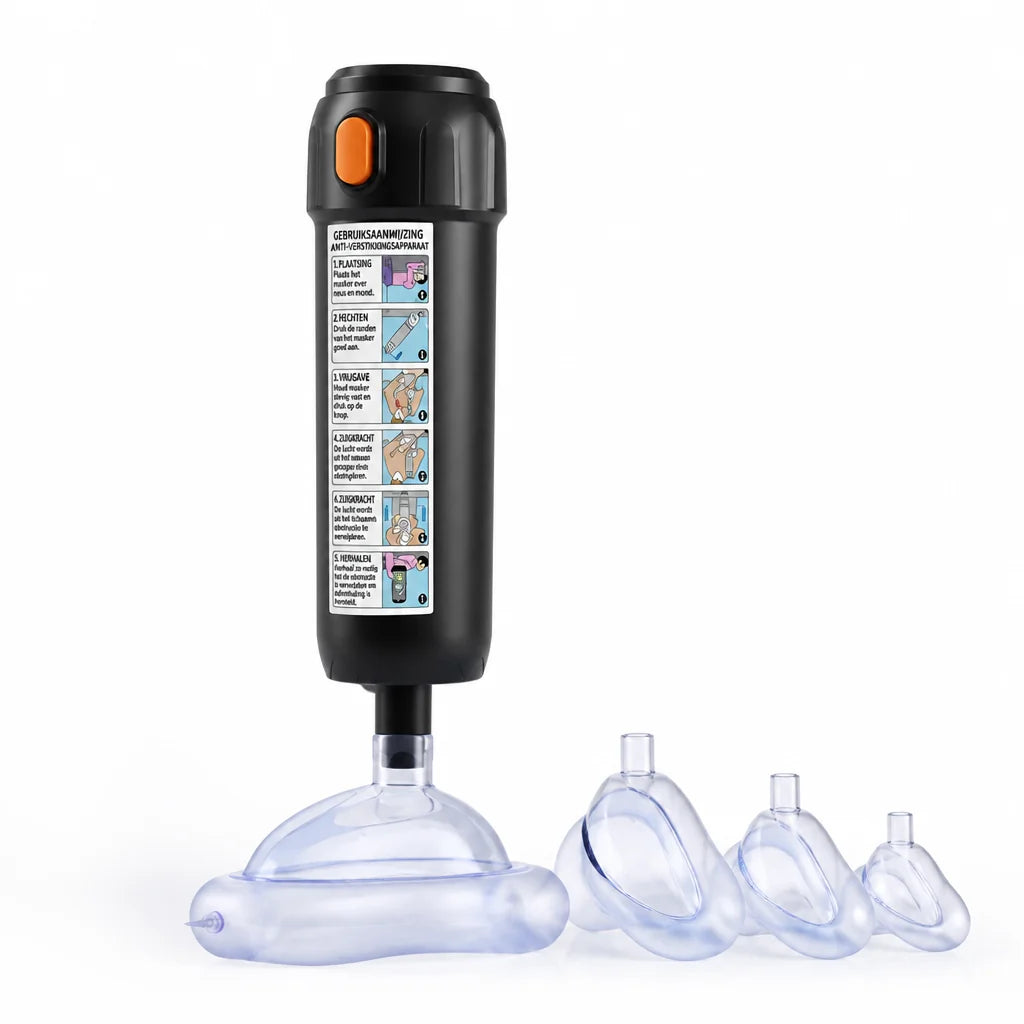 Manual Battery-Free Anti-Choking Suction Device (incl. 3 Mask Sizes)