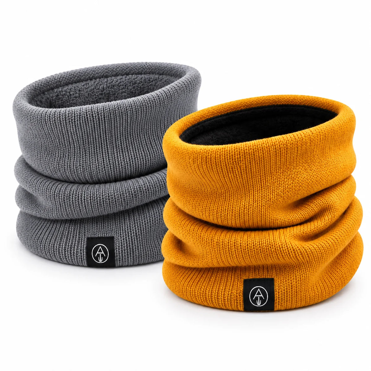 Double-layer knitted neck warmer (2-pack)