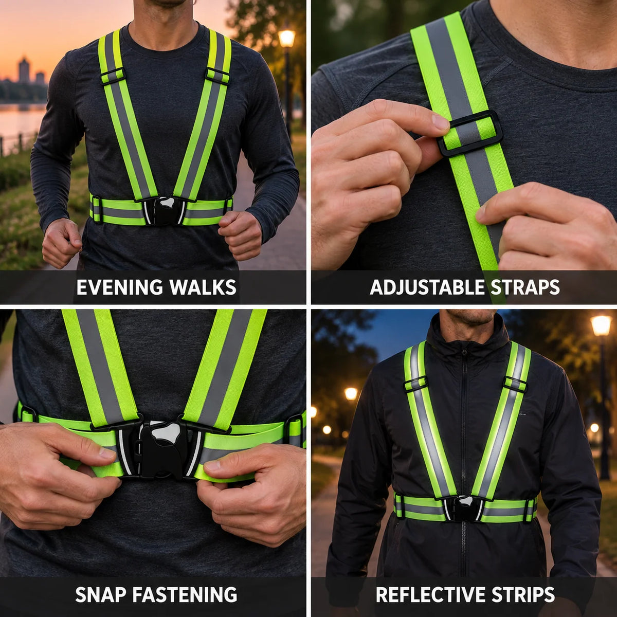 Reflective Vest Hi Vis & Adjustable Straps