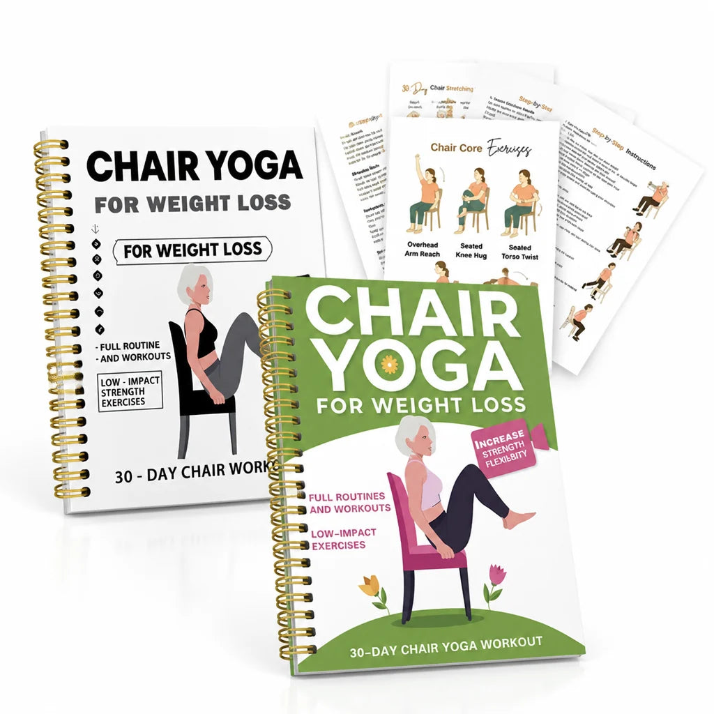 Low-Impact 30-Day Stool Yoga Guide (Spiral Notebook)