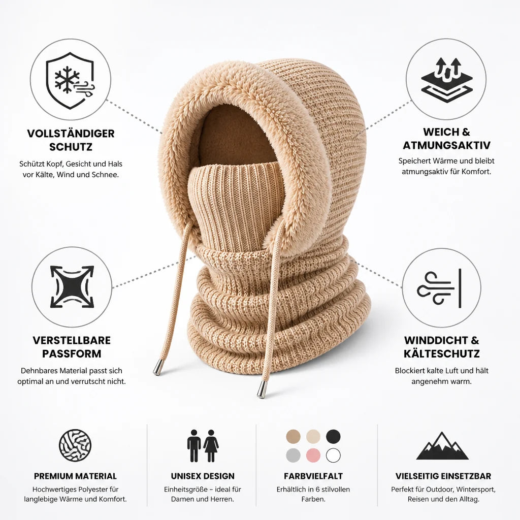 3-in-1 Windproof Fleece Neck Warmer (One Size)