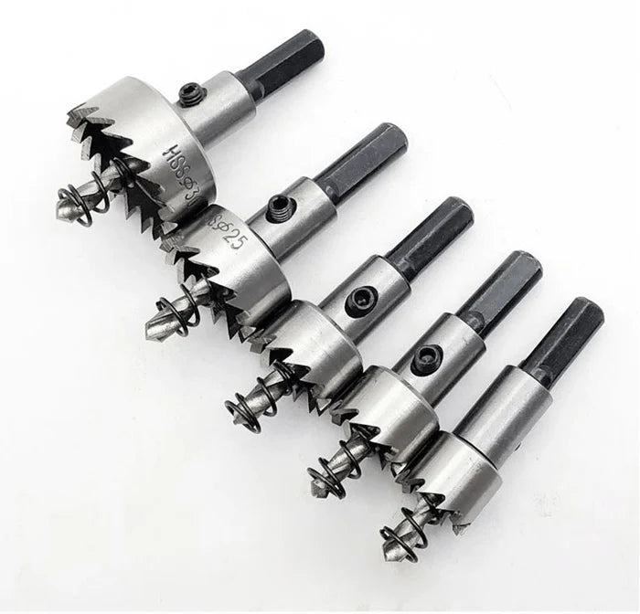 HSS Carbide Drill Set 5-Piece for Metal & Wood