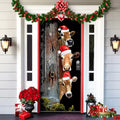 Christmas Door Cover Reusable Entryway Decor
